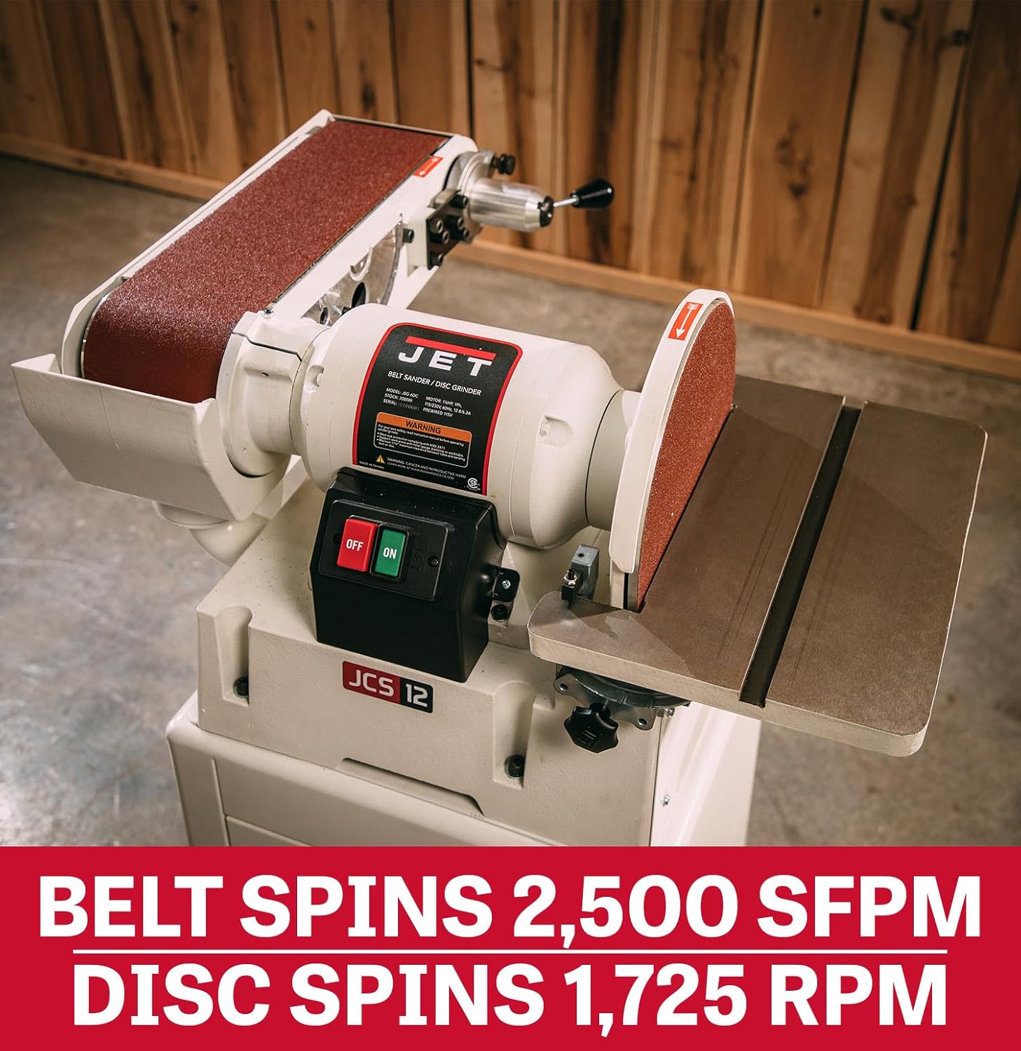 JET 6" x 48" Belt & 12" Disc Sander